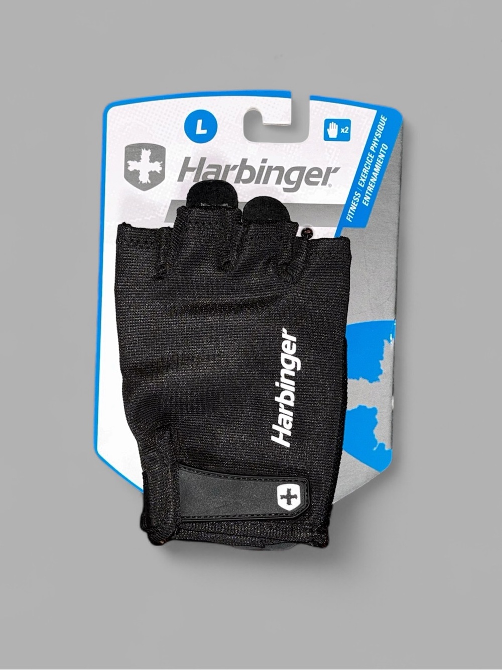 Harbinger Power Gloves Men’s Large Black Padded Leather Weightlifting Gloves NIP